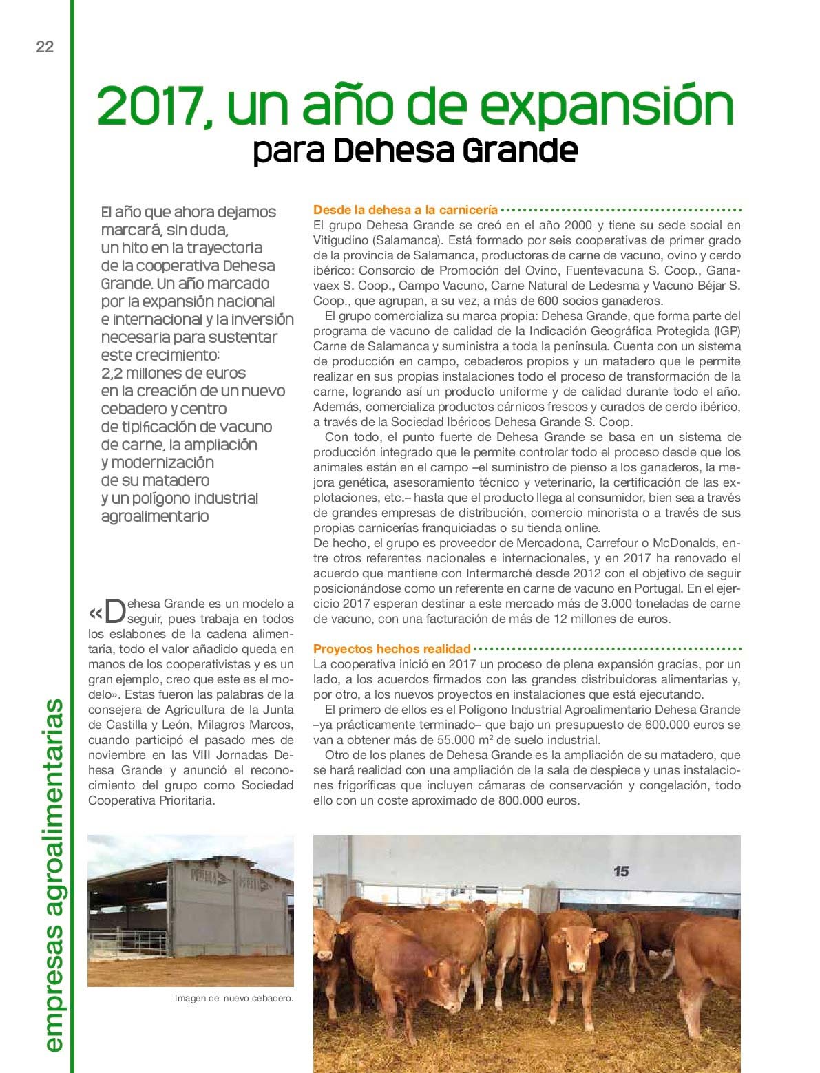 Nuestro Reportaje En La Revista De Cooperativas Agroalimentarias De